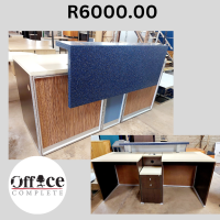 D09 - Reception desk size 1.240h x 2.240wide x 930deep R6000.00